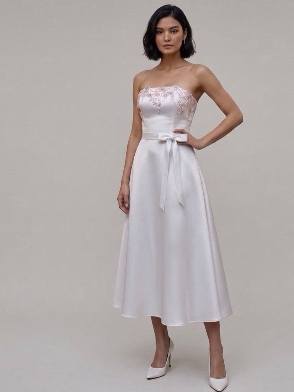NWT Jessica McClintock Gunne Sax White Prom Graduation Dress Gown Ready to ship